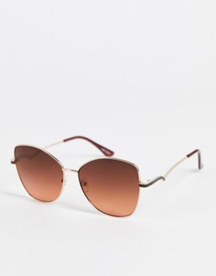Jeepers Peepers – Cat-Eye-Sonnenbrille für Damen in Braun