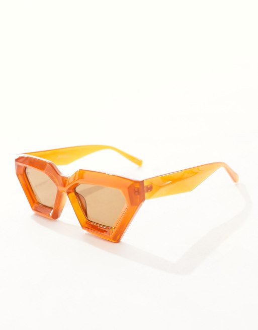 Jeepers Peepers cat eye sunglasses in orange, 2 of 4