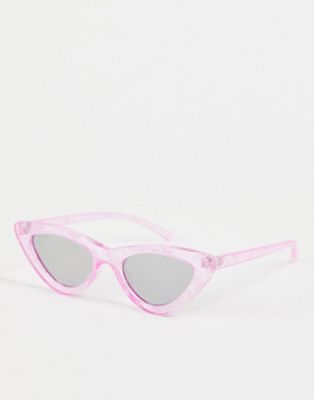 Jeepers Peepers cat eye sunglasses in pink - ASOS Price Checker