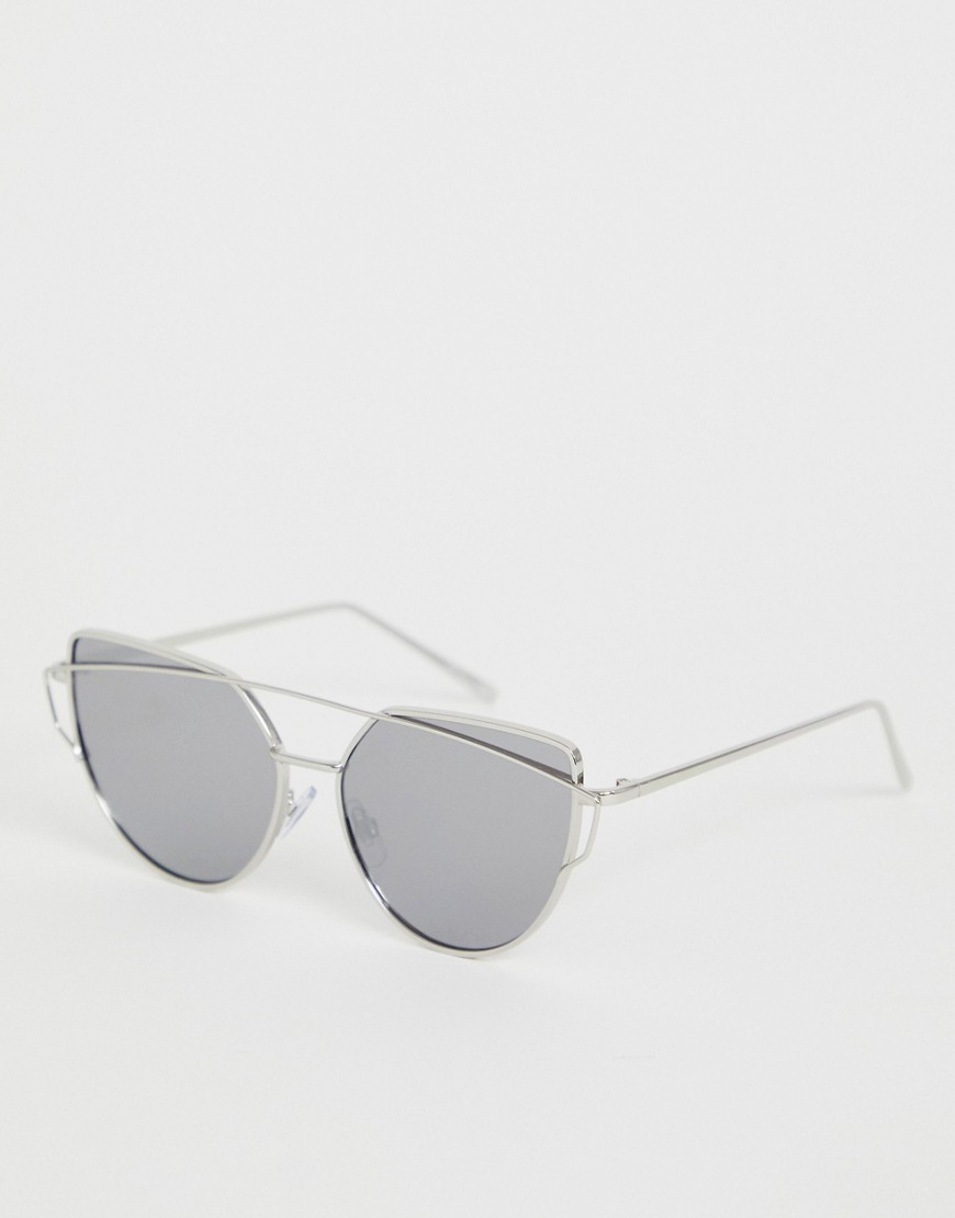 Jeepers Peepers - Cat-eye zonnebril met brug-Zilver