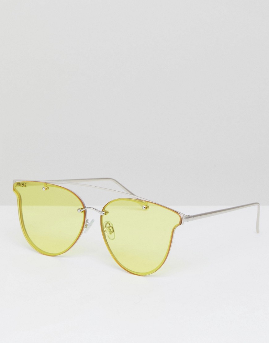 Jeepers Peepers - Cat-eye-zonnebril met geel getinte glazen-Goud