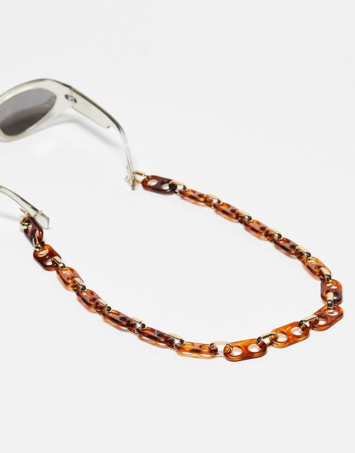 Jeepers Peepers - Chunky zonnebrilketting in bruin