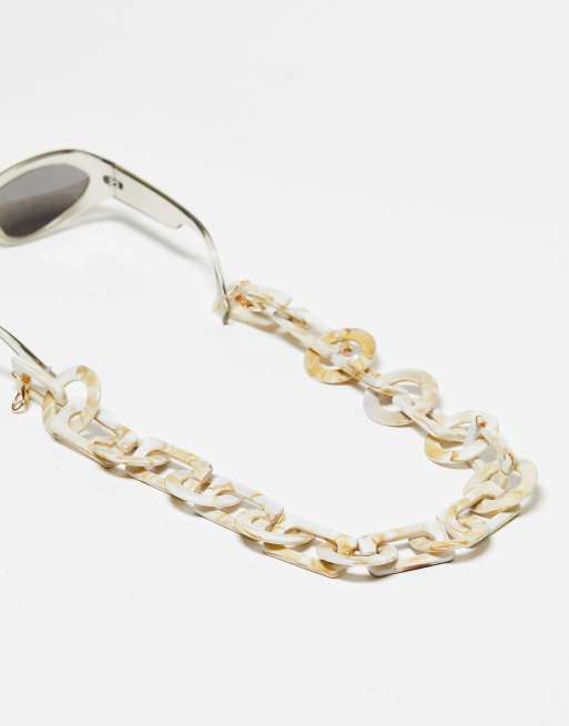 Jeepers Peepers - Chunky zonnebrilketting in crème