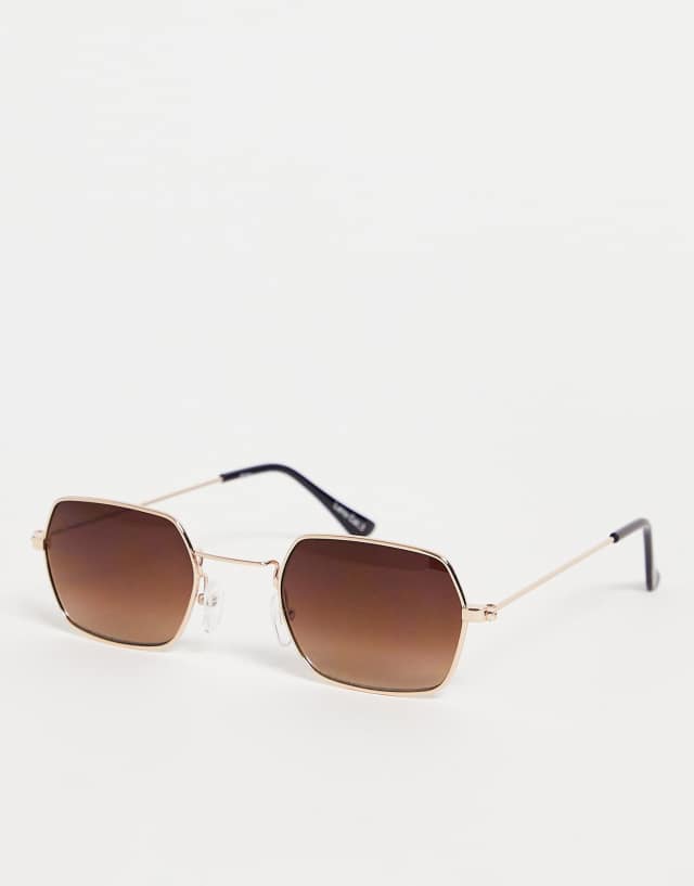 Jeepers Peepers classic round sunglasses in dark gold