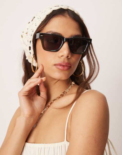 Jeepers Peepers classic square sunglasses in olive green - view 1