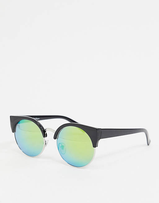 Jeepers Peepers - Czarne okrągłe okulary przeciwsłoneczne