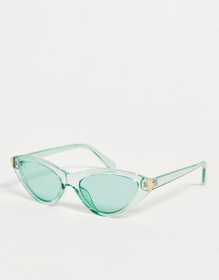 Jeepers Peepers oversized square sunglasses in transparent pink