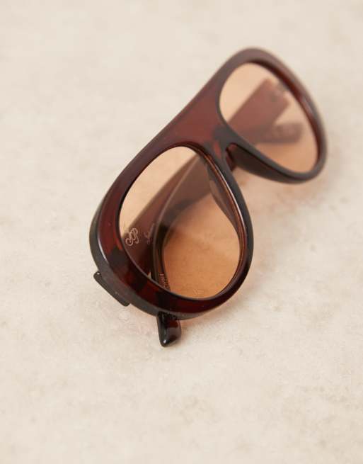 Jeepers Peepers flat top round sunglasses in tortoiseshell, 3 of 3