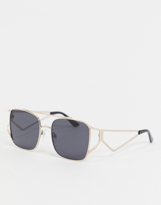 Jeepers peepers gold frame dark tinted sunglasses