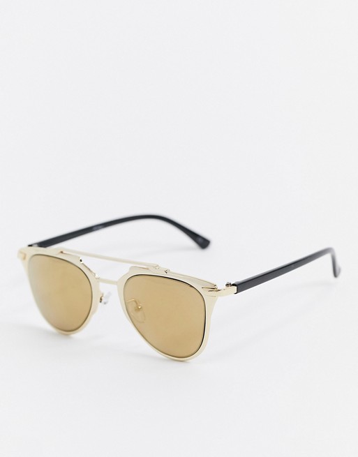 Jeepers peepers gold frame tinted sunglasses