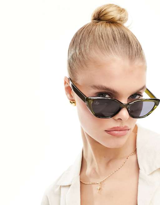 Jeepers Peepers – Gröna solglasögon i cateye-modell