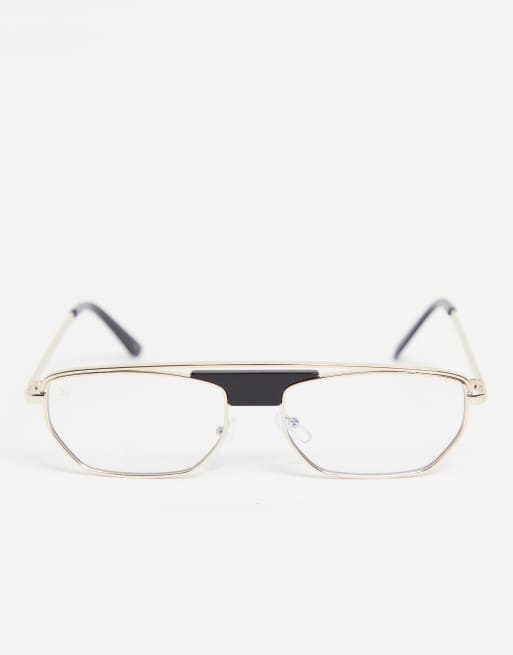 Jeepers Peepers - Guldfarvede navigator-briller med blue light-glas, 3 af 4