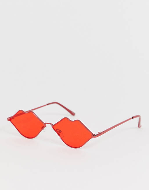 Jeepers Peepers - Lips - Lunettes de soleil - Rouge