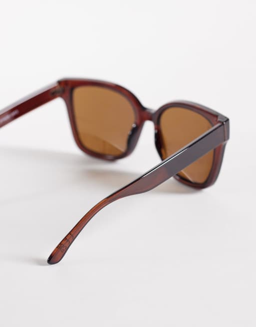 Jeepers Peepers - Lunettes de soleil œil de chat à verres marron - Noir, 2 de 3