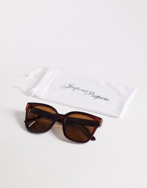 Jeepers Peepers - Lunettes de soleil œil de chat à verres marron - Noir, 3 de 3