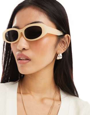Jeepers Peepers - Lunettes de soleil ovales - Jaune