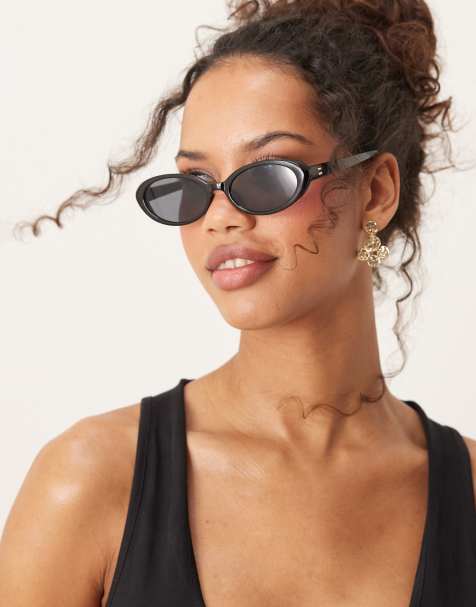 Jeepers Peepers - Lunettes de soleil ovales - Noir - view 1