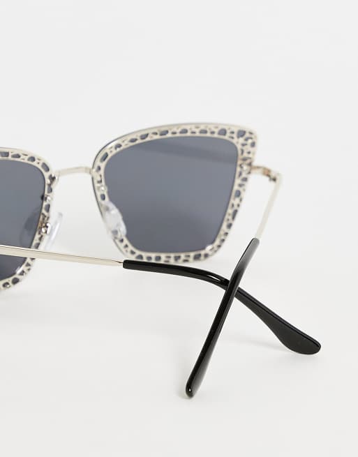 Jeepers Peepers - Lunettes de soleil oversize avec monture à motif - Noir, 4 de 4