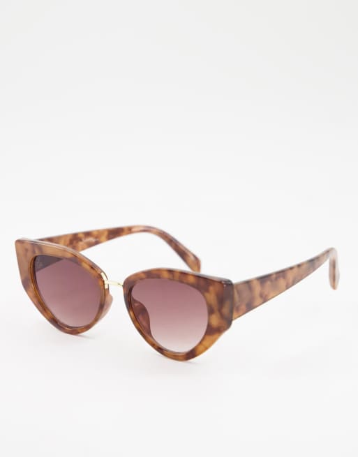 Jeepers Peepers - Lunettes de soleil pour femme à monture yeux de chat - Écaille de tortue