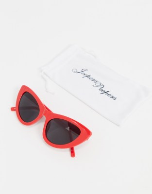 Jeepers Peepers Lunettes De Soleil Yeux De Chat Rouge Ccytem Morelos