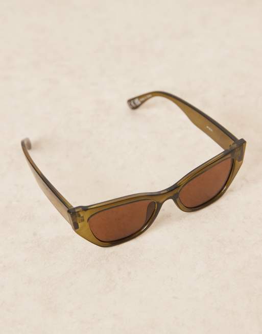 Jeepers Peepers - Lunettes de soleil yeux de chat - Vert olive, 2 de 3
