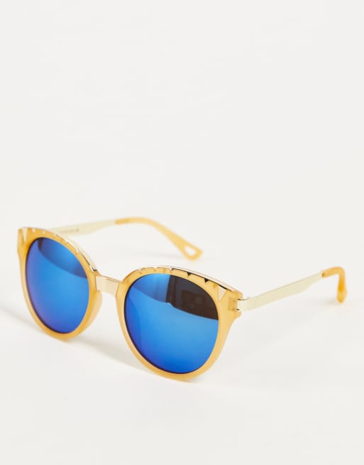 Jeepers Peepers Mirror Lens Cat Eye Sunglasses