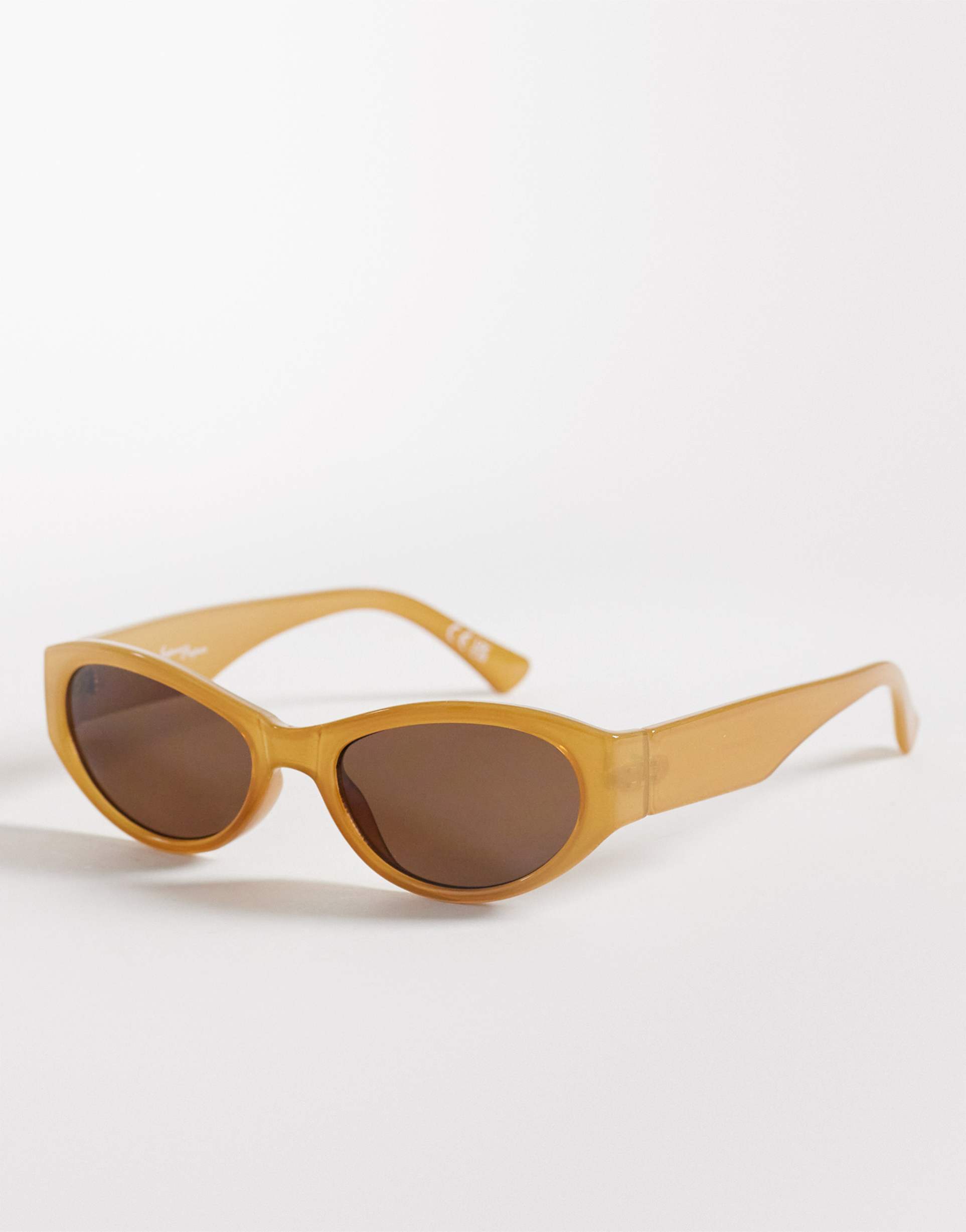 jeepers peepers narrow sunglasses in olive green