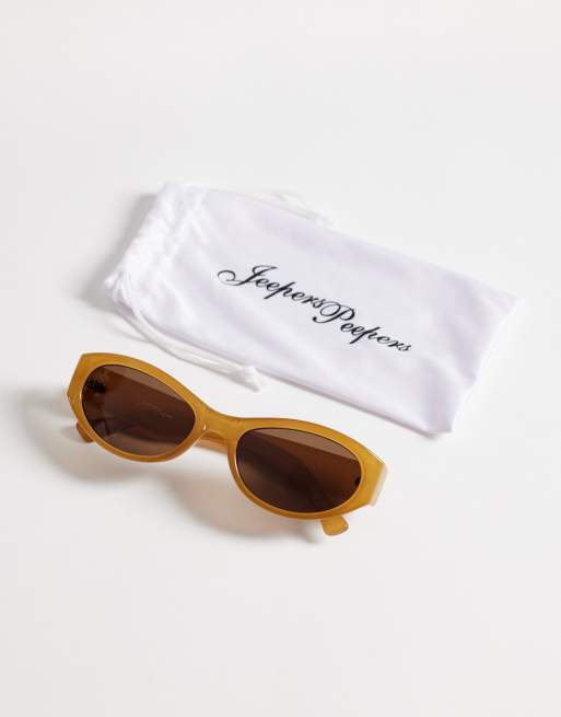 Jeepers Peepers narrow sunglasses in olive green , 2 of 3