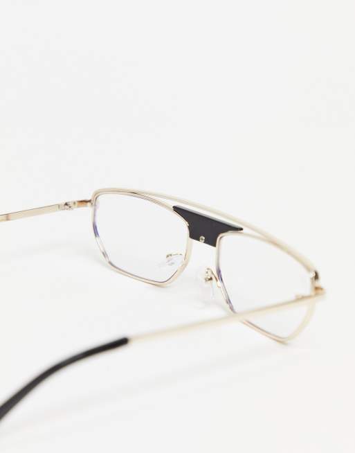 Jeepers Peepers navigator blue light glasses in gold, 4 of 4