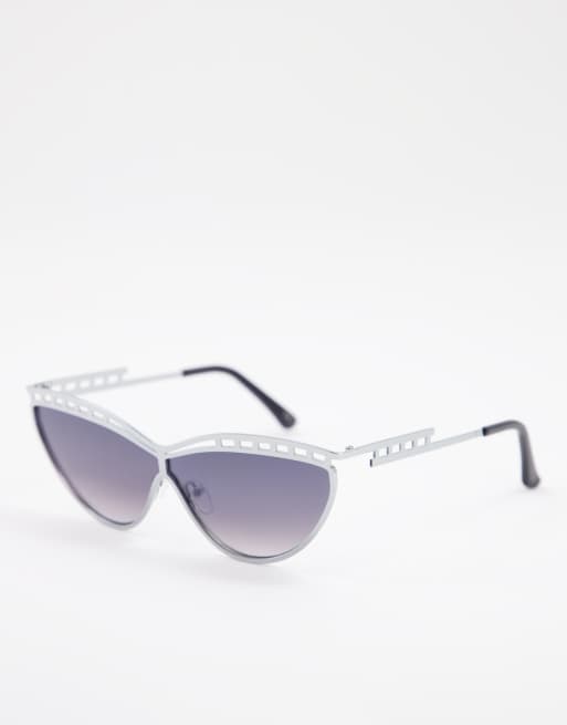 Jeepers Peepers - Occhiali da sole argento con dettaglio sulla montatura