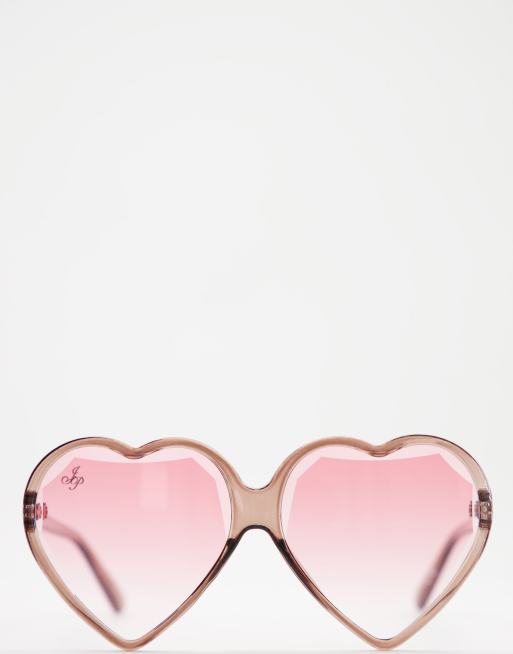 Jeepers Peepers - Occhiali da sole rossi a forma di cuore