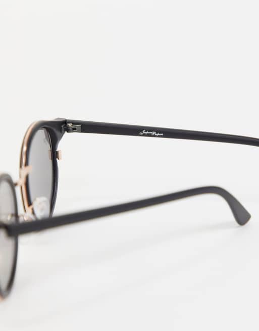 Jeepers Peepers - Occhiali da sole rotondi da donna neri, 4 di 4