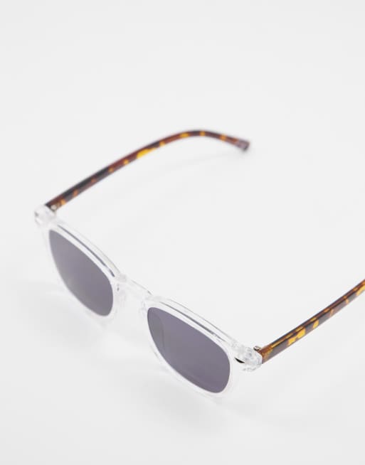 Jeepers Peepers - Occhiali da sole squadrati da donna, colore trasparente, 3 di 4