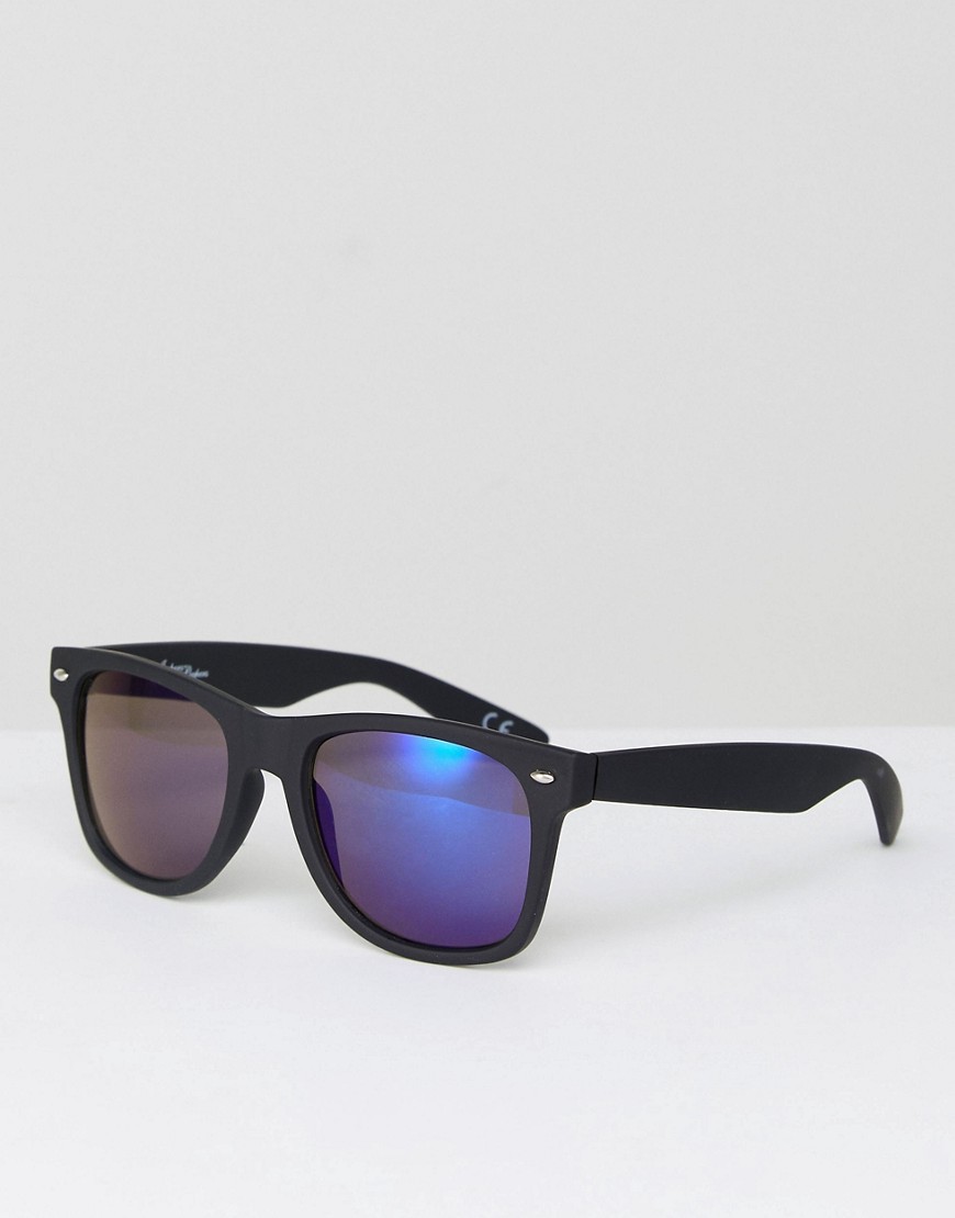 Jeepers Peepers - occhiali da sole squadrati in gomma neri-nero