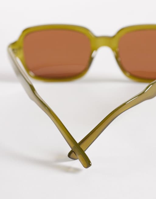 Jeepers Peepers - Occhiali da sole squadrati verde oliva , 2 di 3