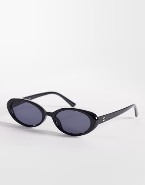 Jeepers Peepers oval sunglasses in black - BLACK