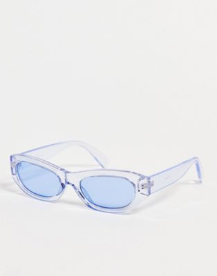Jeepers Peepers oval sunglasses in blue with tonal lens