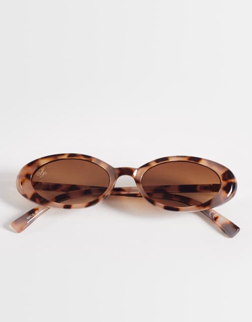 Jeepers Peepers oval sunglasses in light tort with pink lens , 3 of 3