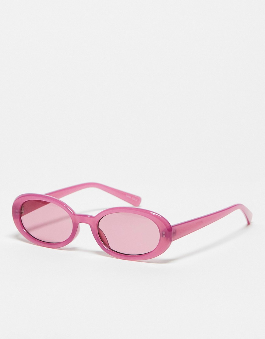 Jeepers Peepers oval sunglasses in pink