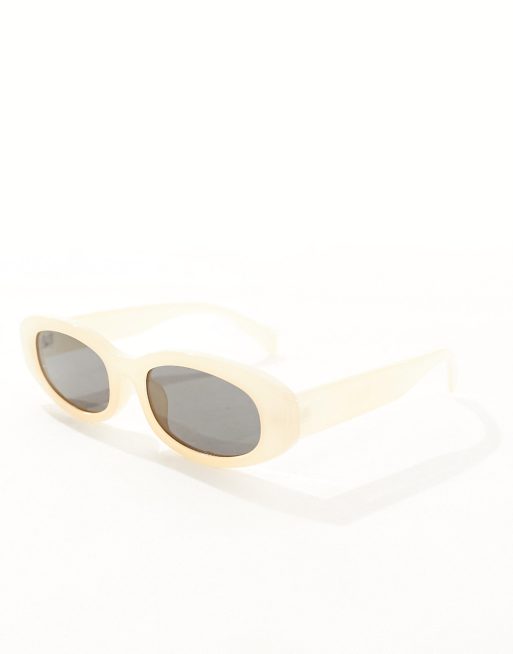 Jeepers Peepers oval sunglasses in yellow, 3 of 4