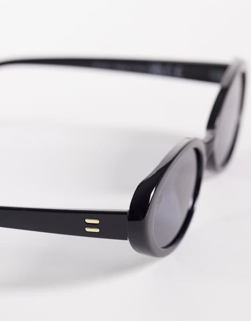 Jeepers Peepers – Ovale Sonnenbrille in Schwarz, 2 von 3