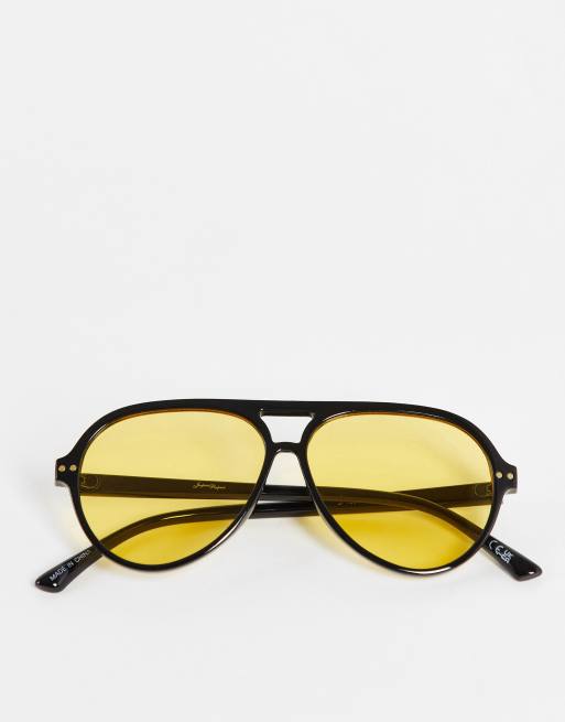 Aviator glasses shop yellow lenses