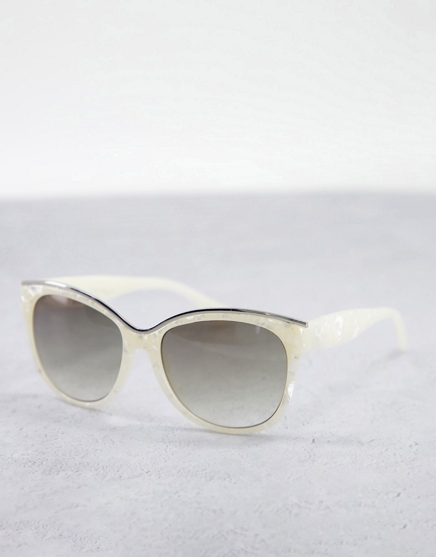 Jeepers Peepers – Oversized-Sonnenbrille in gebrochenem Weiß