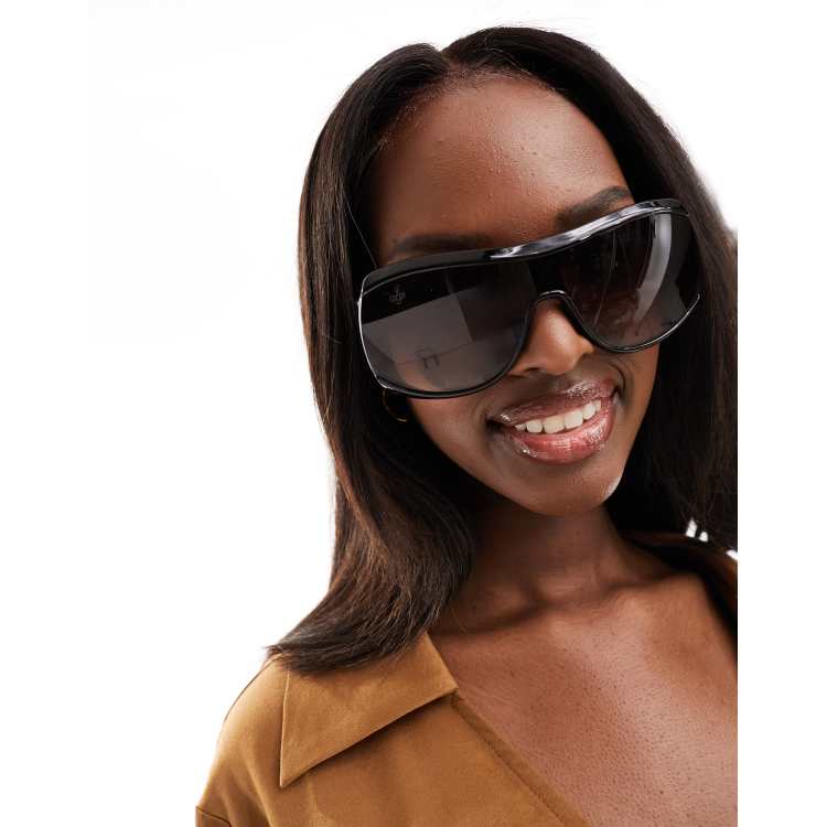 Oversized wrap sunglasses on sale