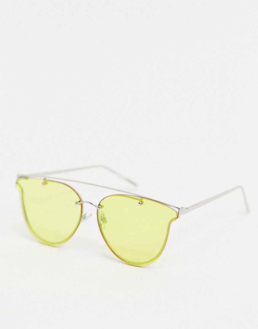 Jeepers Peepers - Pilotenbril met gele glazen-Geel