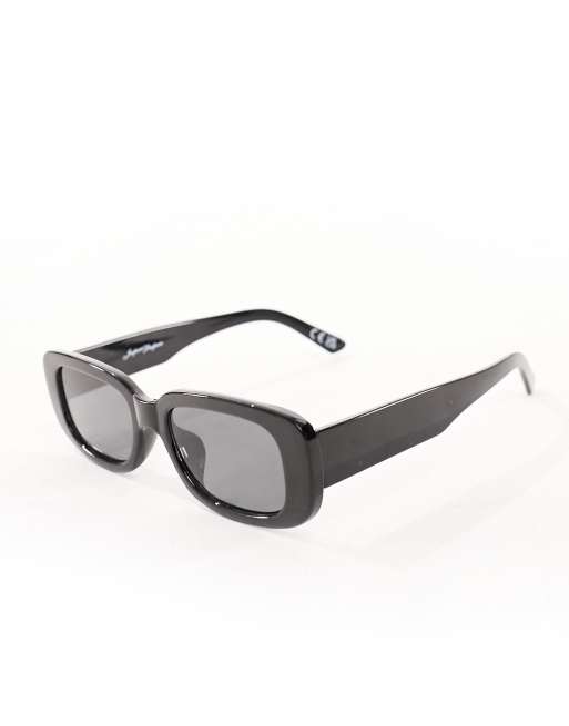 Jeepers Peepers – Rechteckige Sonnenbrille in Schwarz, 4 von 4