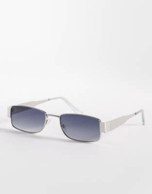 Jeepers Peepers Rectangular Metal Sunglasses In Black