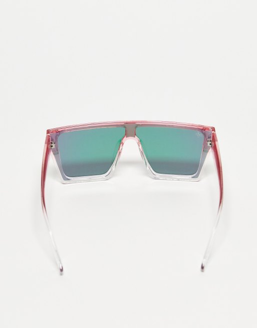 Pink reflective sunglasses best sale