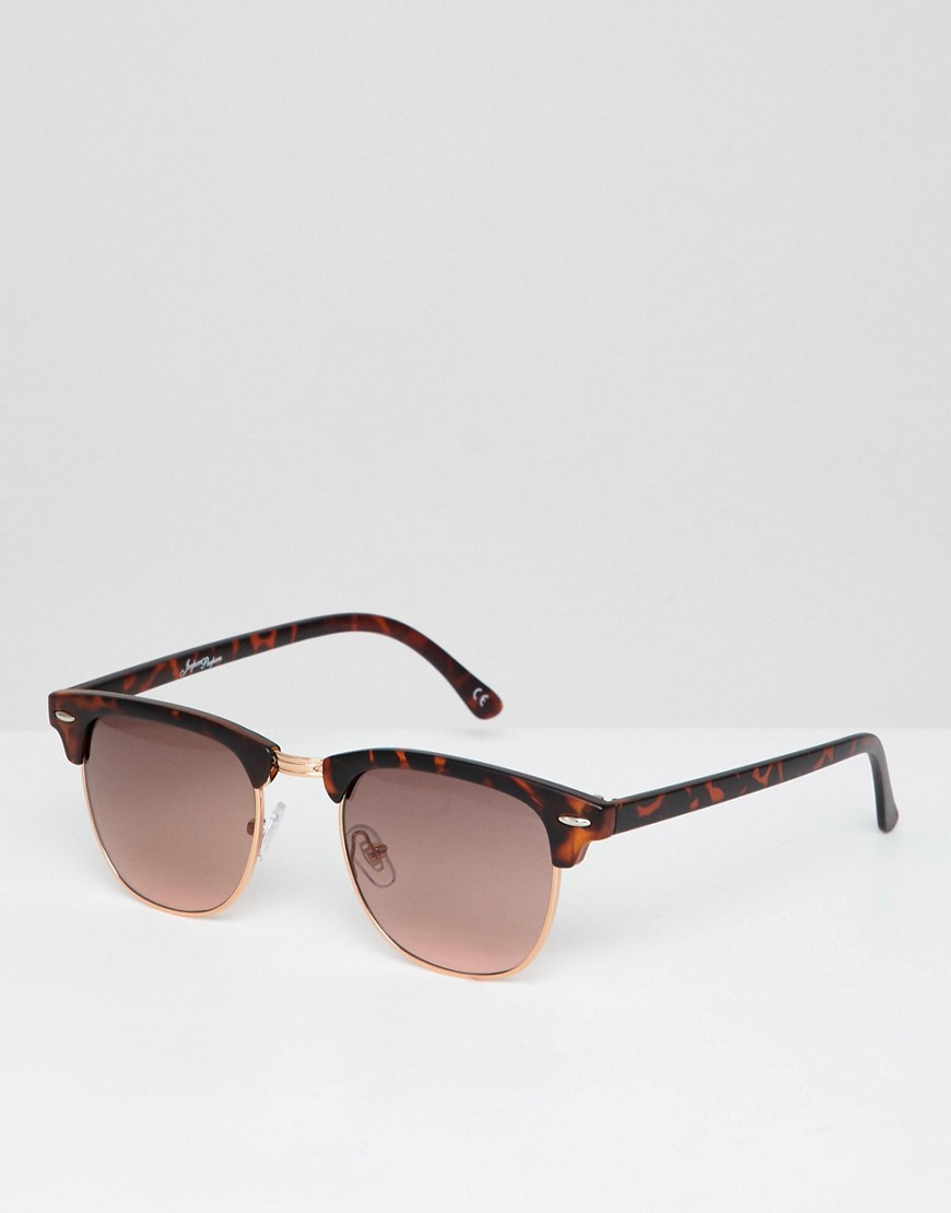Jeepers Peepers - Retro zonnebril in tortoise-Bruin