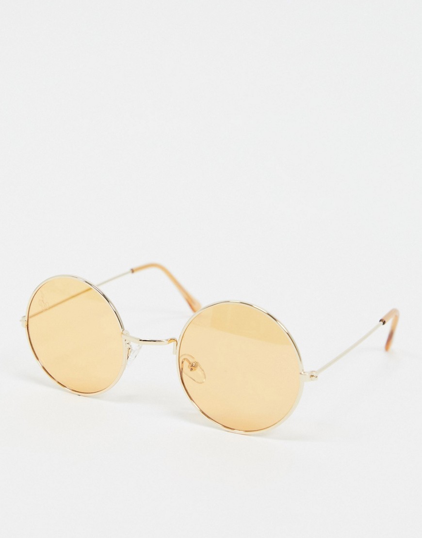 Jeepers Peepers - Ronde zonnebril met oranje glazen